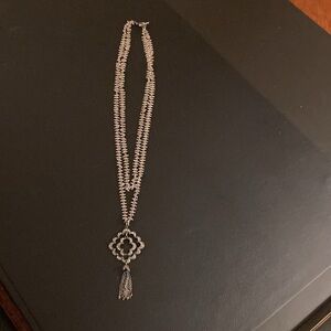 Double chain necklace.